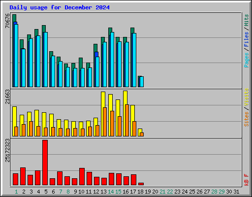 Daily usage for December 2024